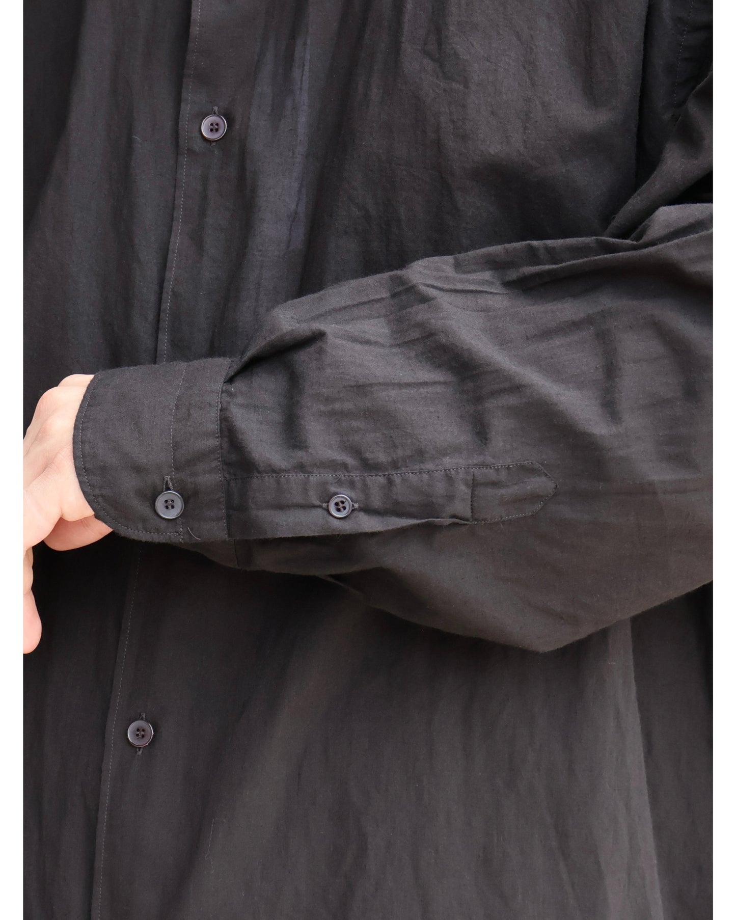 KHADIコットン コモリシャツ BLACK