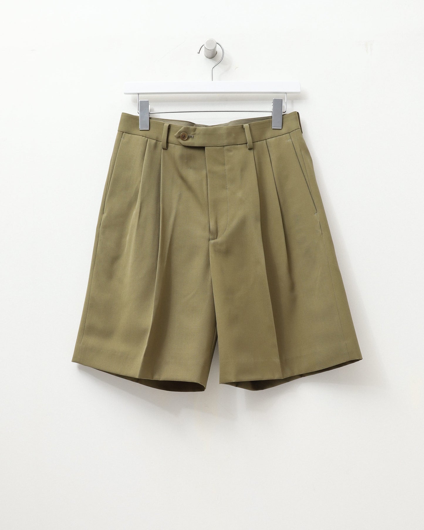 LIGHT WOOL MAX GABARDINE SHORTS KHAKI