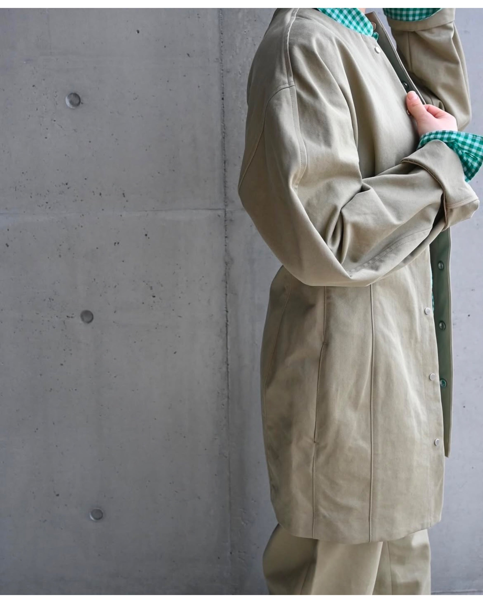 【状態良好】オーラリー　WASHED FINX LINEN COAT Mサイズ WASHED FINX CHINO HALF COAT – TIME AFTER TIME