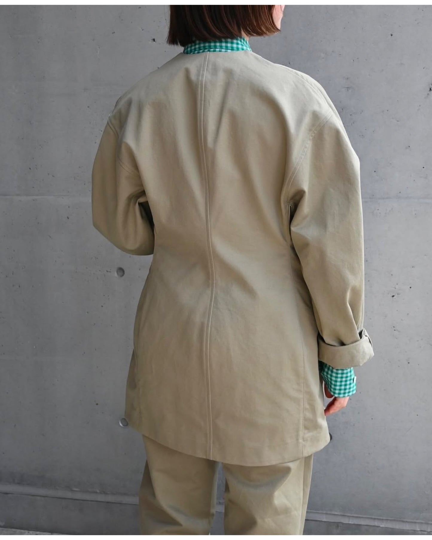 WASHED FINX CHINO HALF COAT