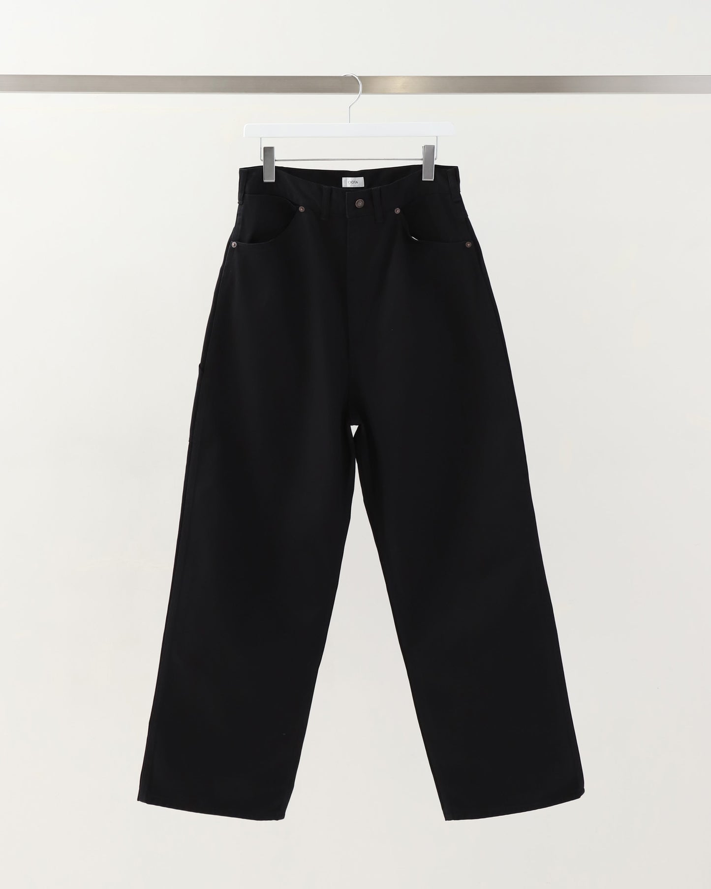 Cotton Twill Painter Pants (Stone Bio) BLACK