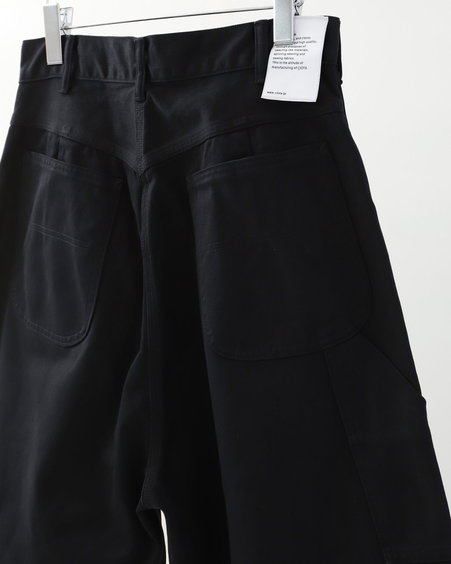 Cotton Twill Painter Pants (Stone Bio) BLACK