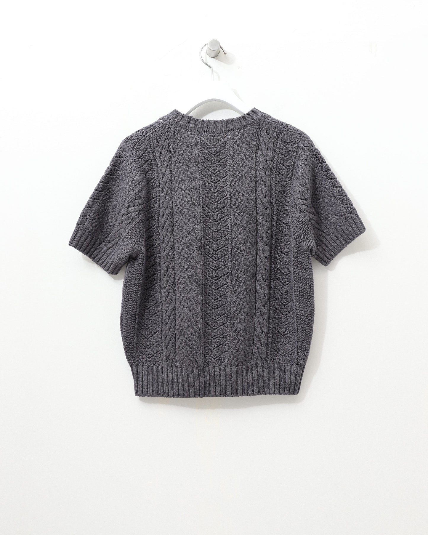 open work cable-knit sweater