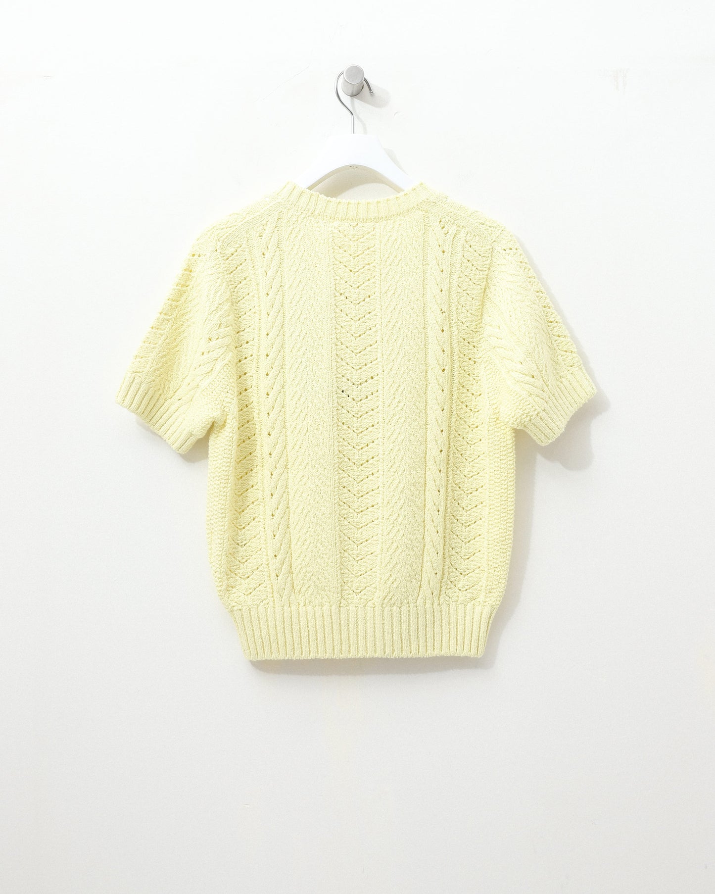 open work cable-knit sweater