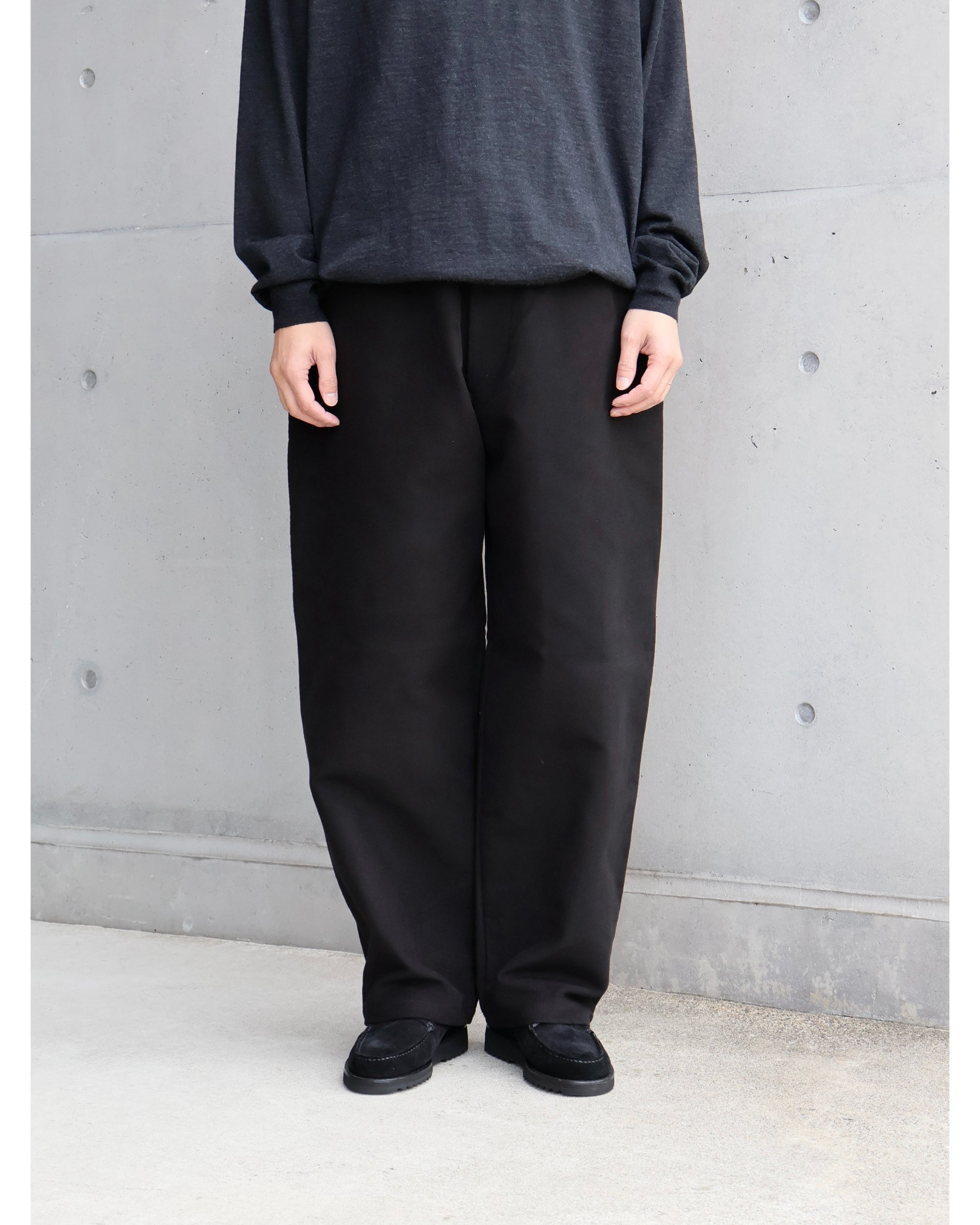 モールスキン ドローストリングパンツ BLACK – TIME AFTER TIME モールスキン ドローストリングパンツ BLACK – TIME AFTER TIME