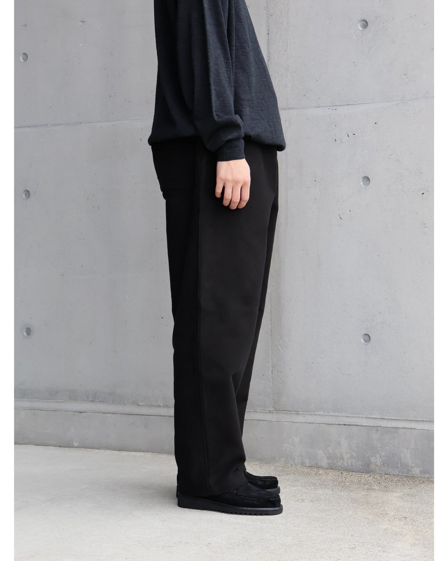 モールスキン ドローストリングパンツ BLACK