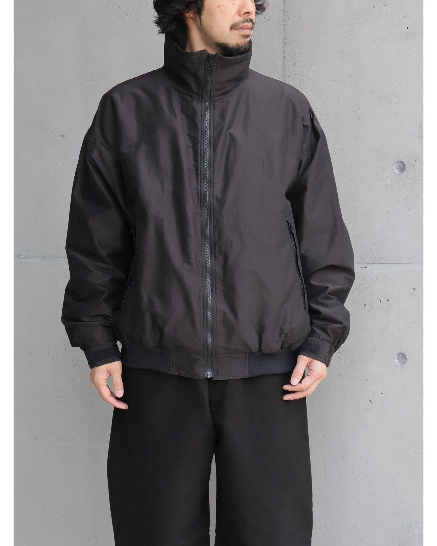 コットンシルク トラックジャケット BROWN