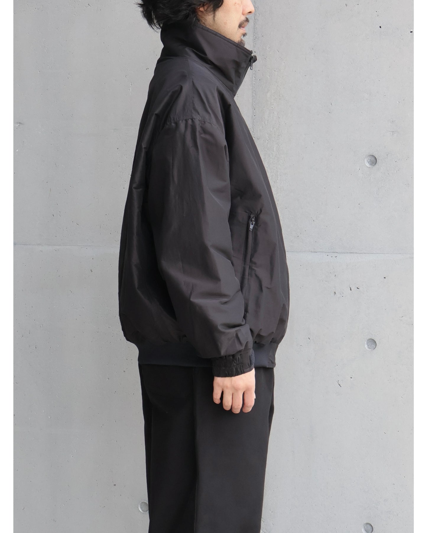 コットンシルク トラックジャケット BROWN