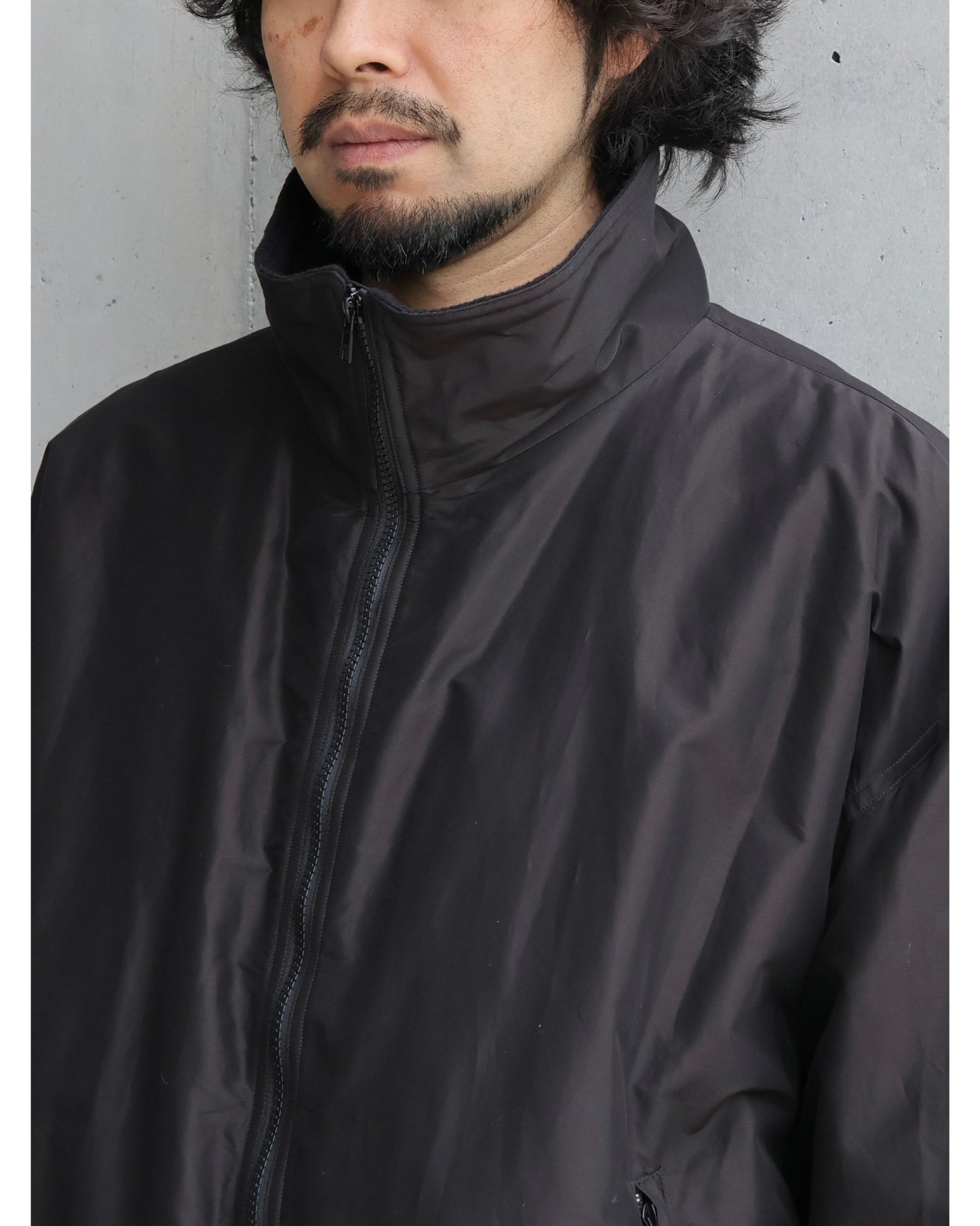 コットンシルク トラックジャケット BROWN