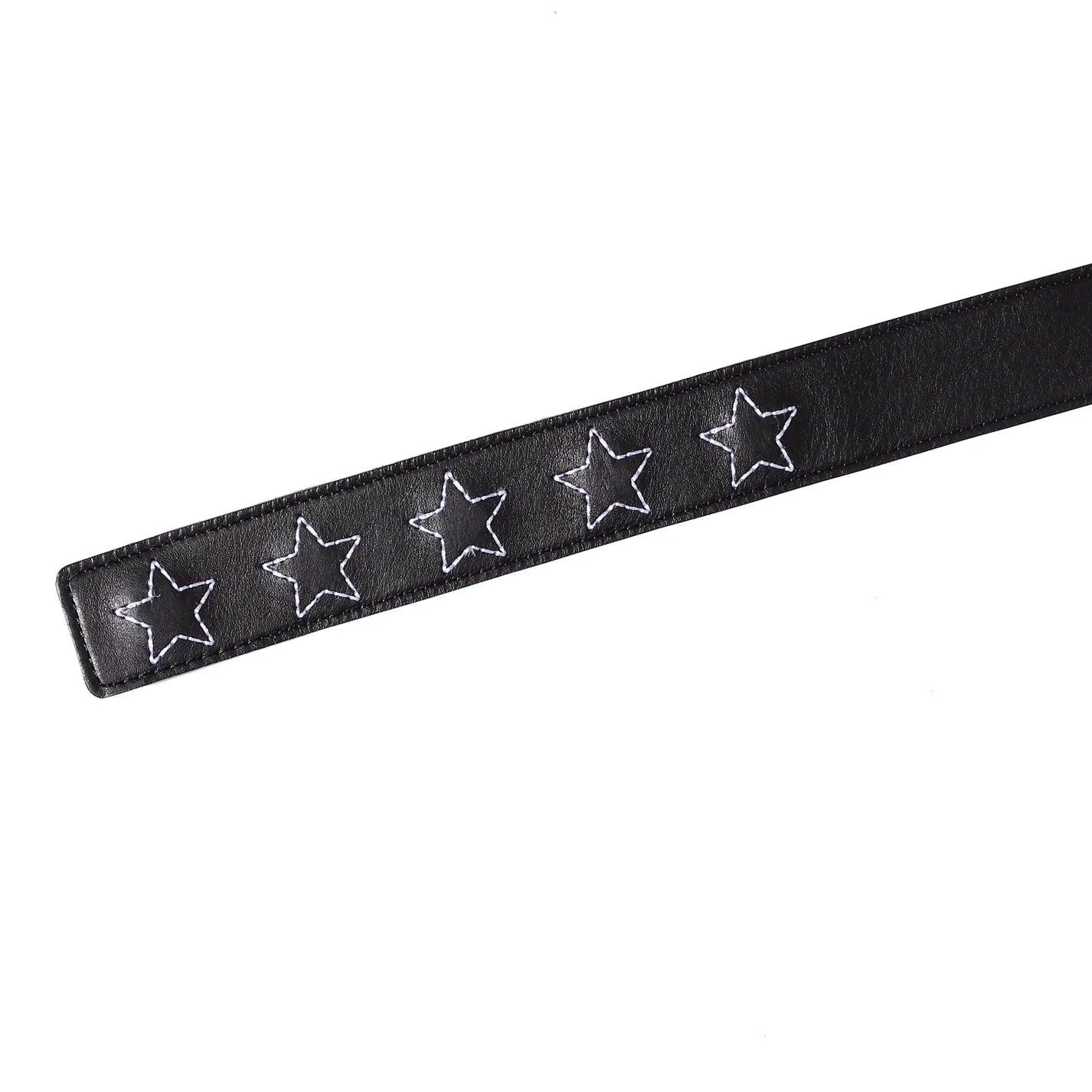 Star Embroidery Snap Button Belt