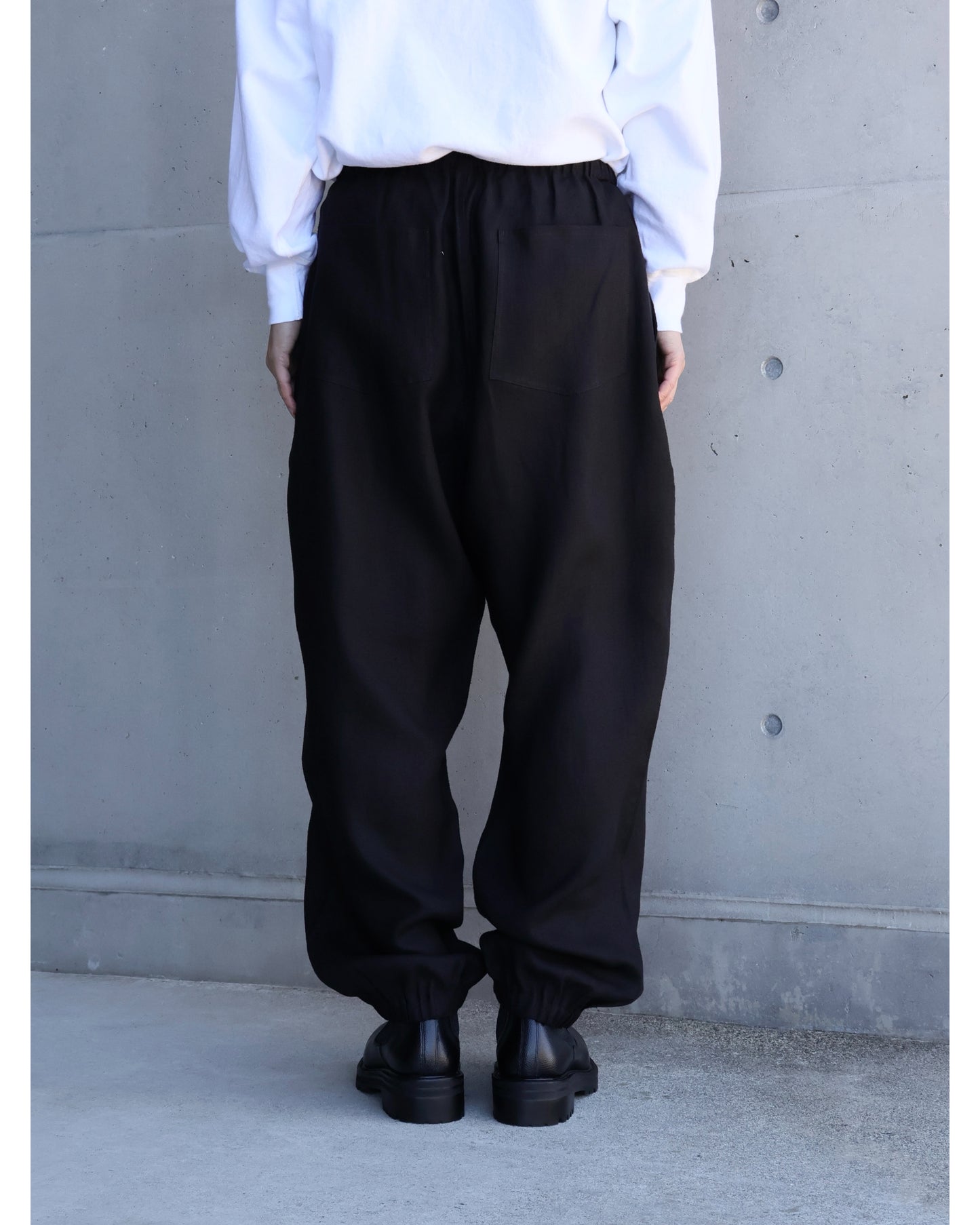 カナパ ドローストリングパンツ BLACK