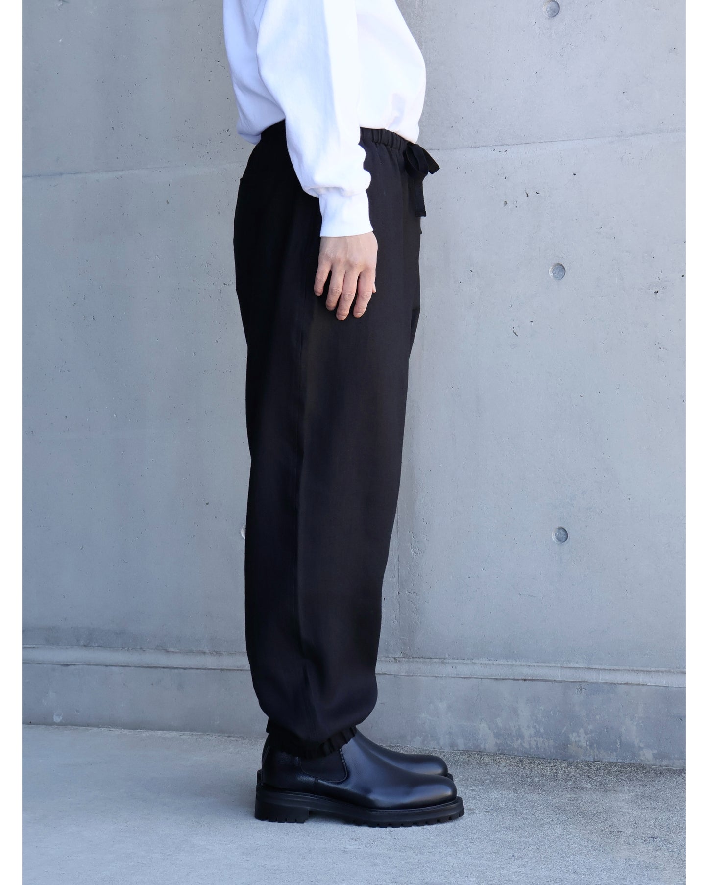 カナパ ドローストリングパンツ BLACK