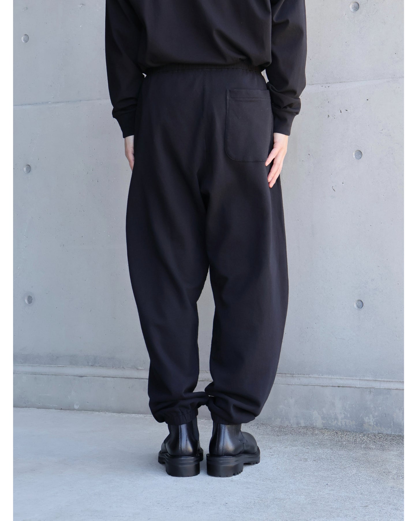 LWコットン裏毛 パンツ BLACK
