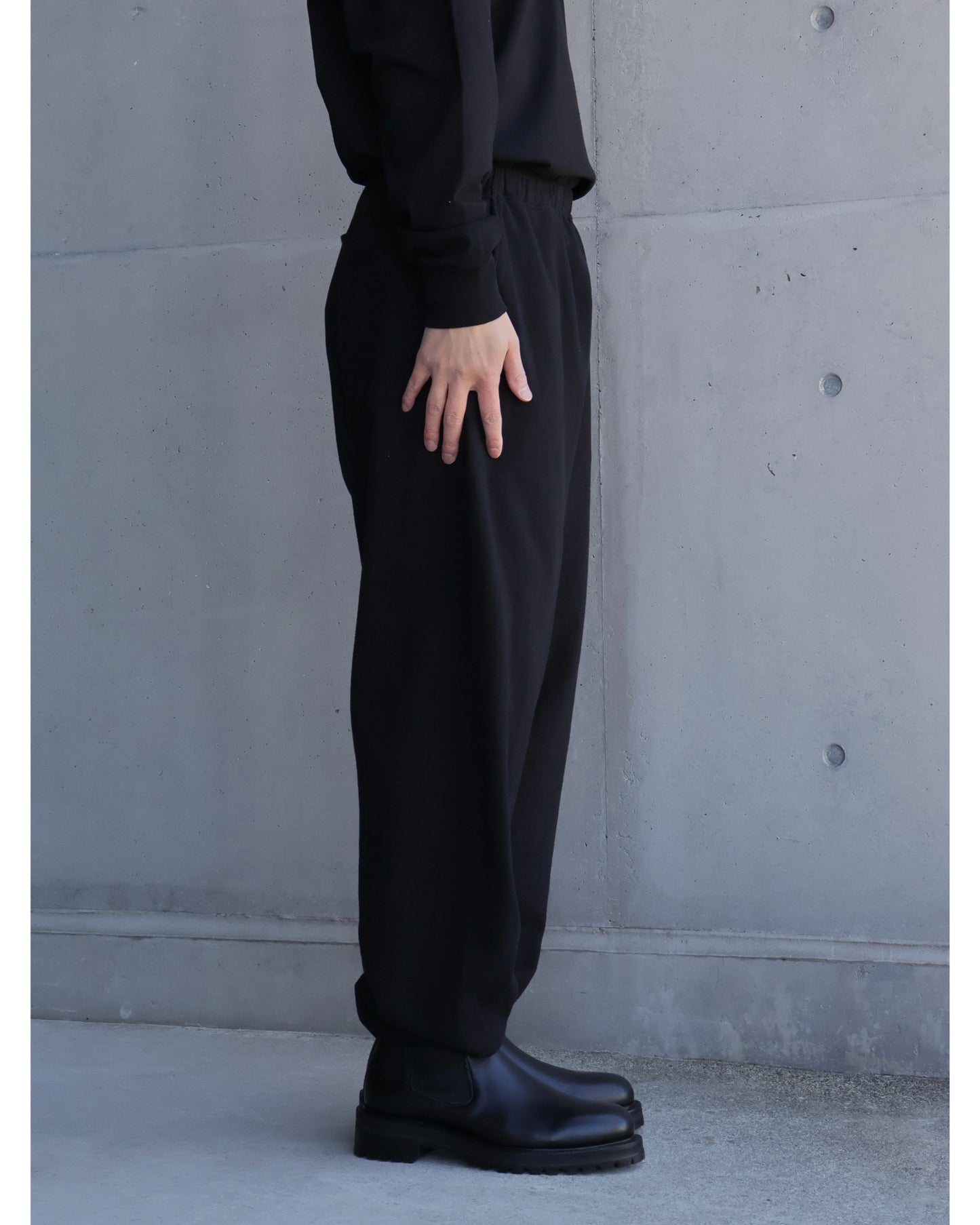 LWコットン裏毛 パンツ BLACK