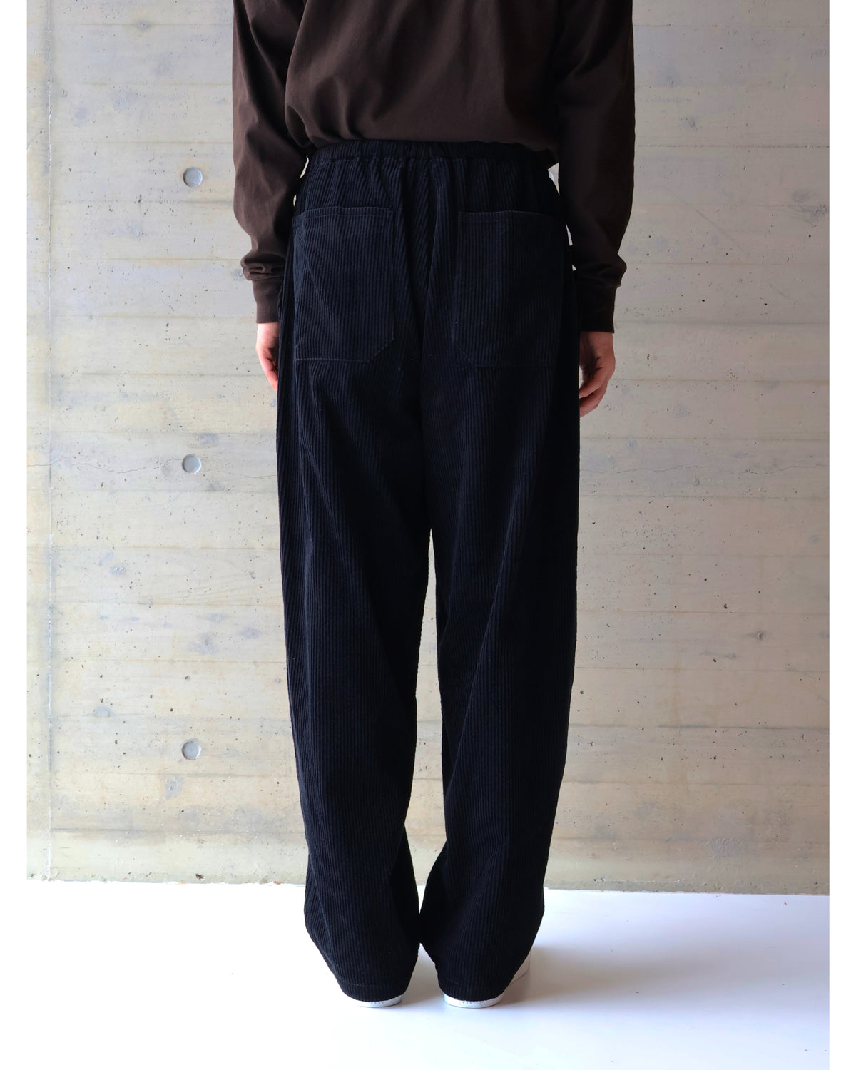 コーデュロイ ドローストリングパンツ BLACK