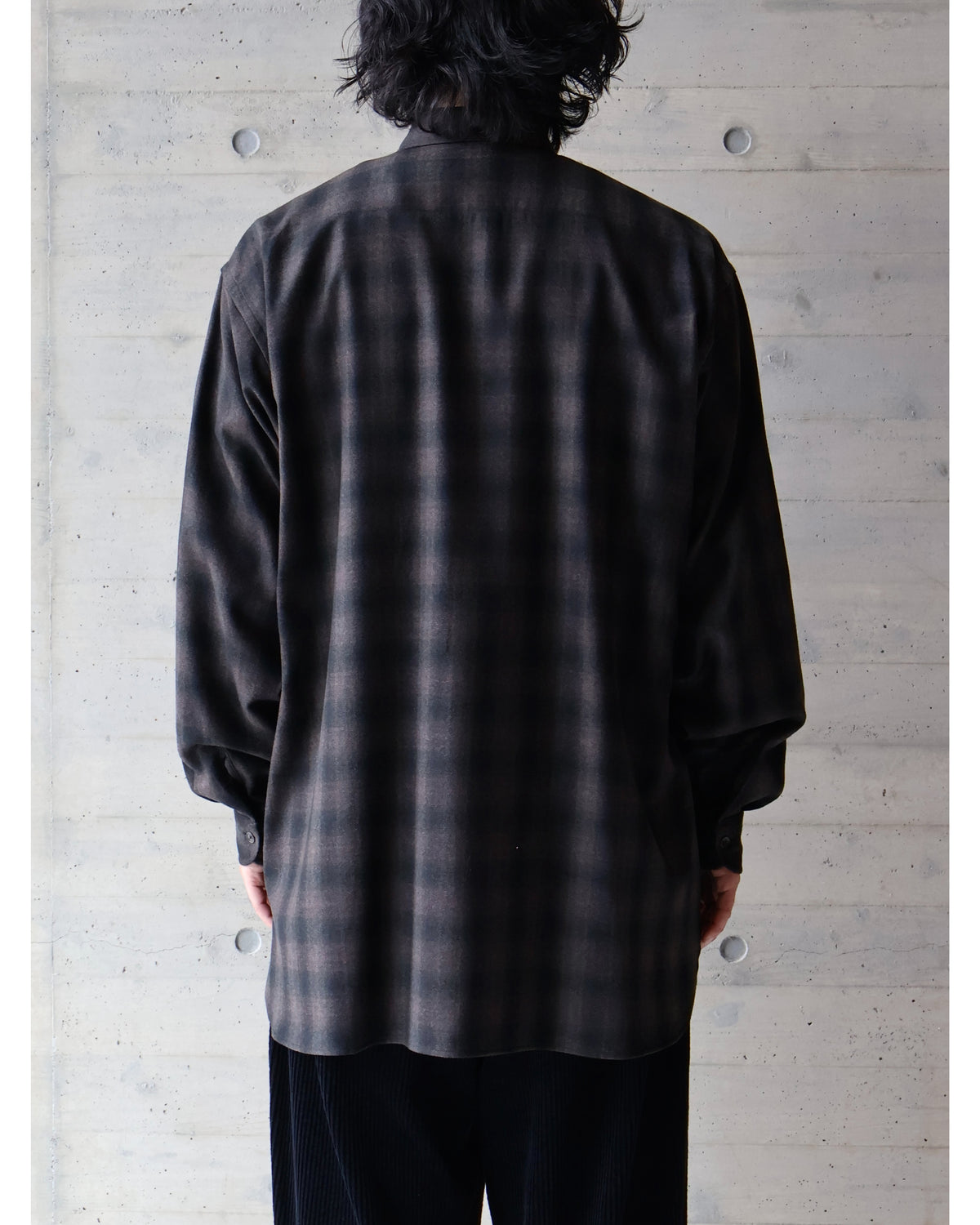 ウールチェック ジップシャツ CHECK