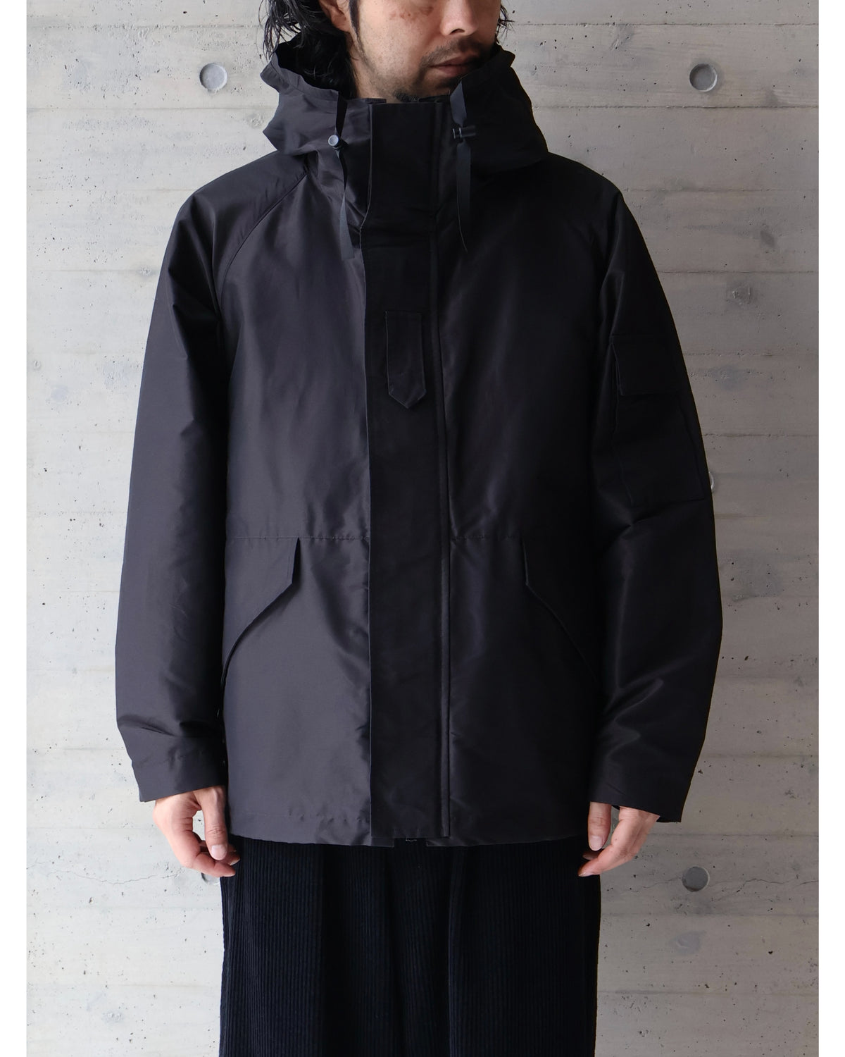 コットンシルク ミリタリーパーカ BROWN