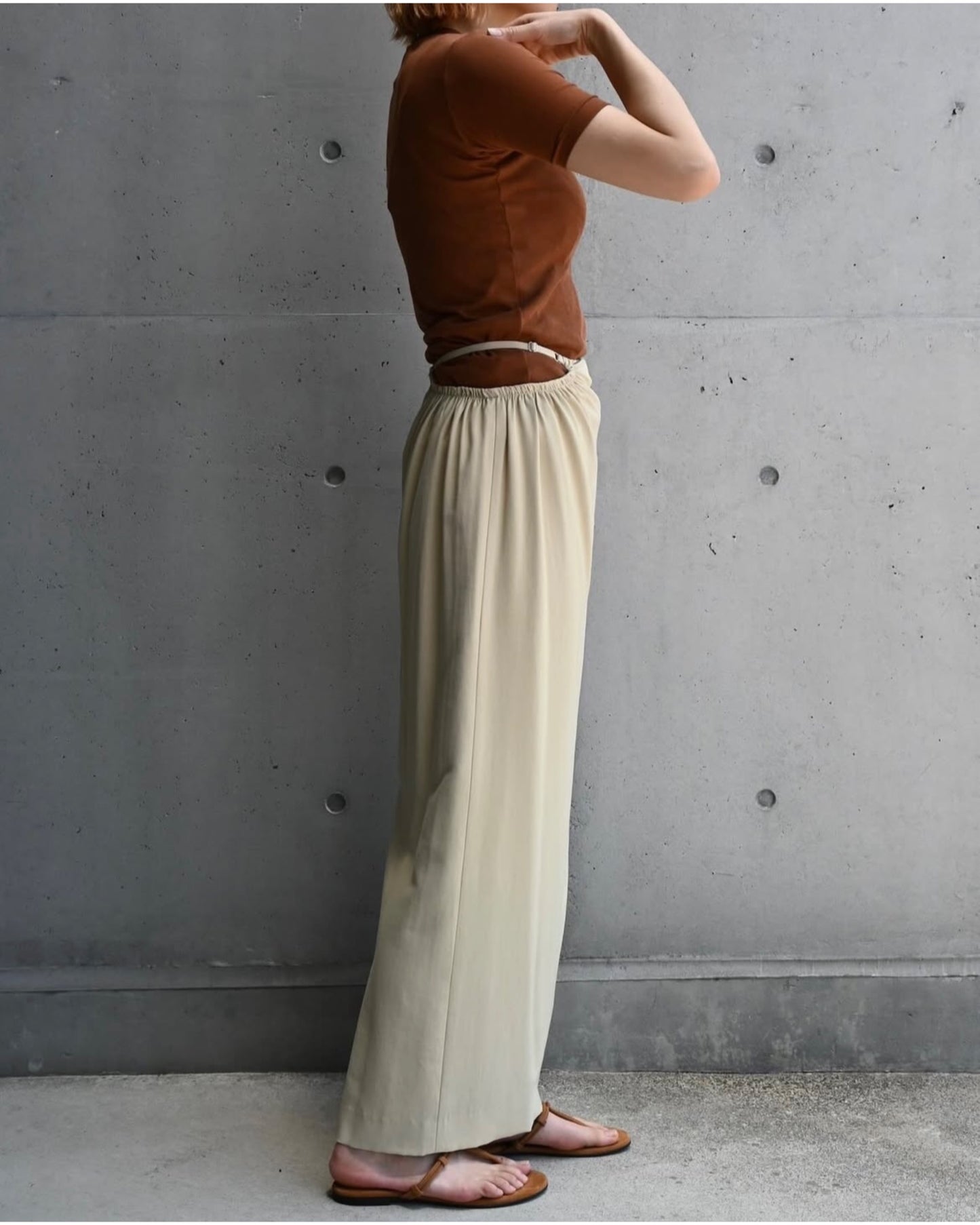 WAIST GATHER HOLE SKIRT
