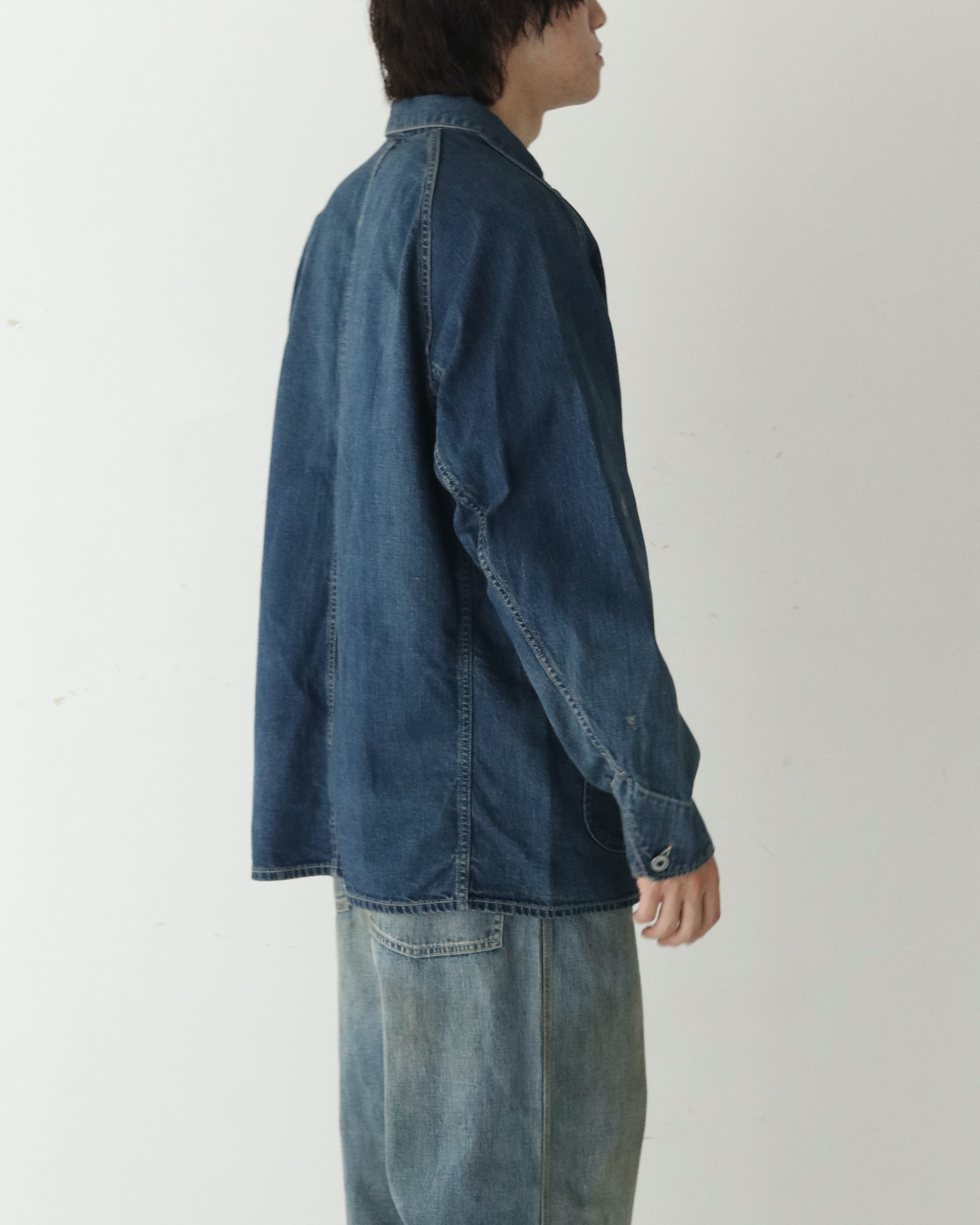 Denim Coverall Jacket INDIGO – TIME AFTER TIME