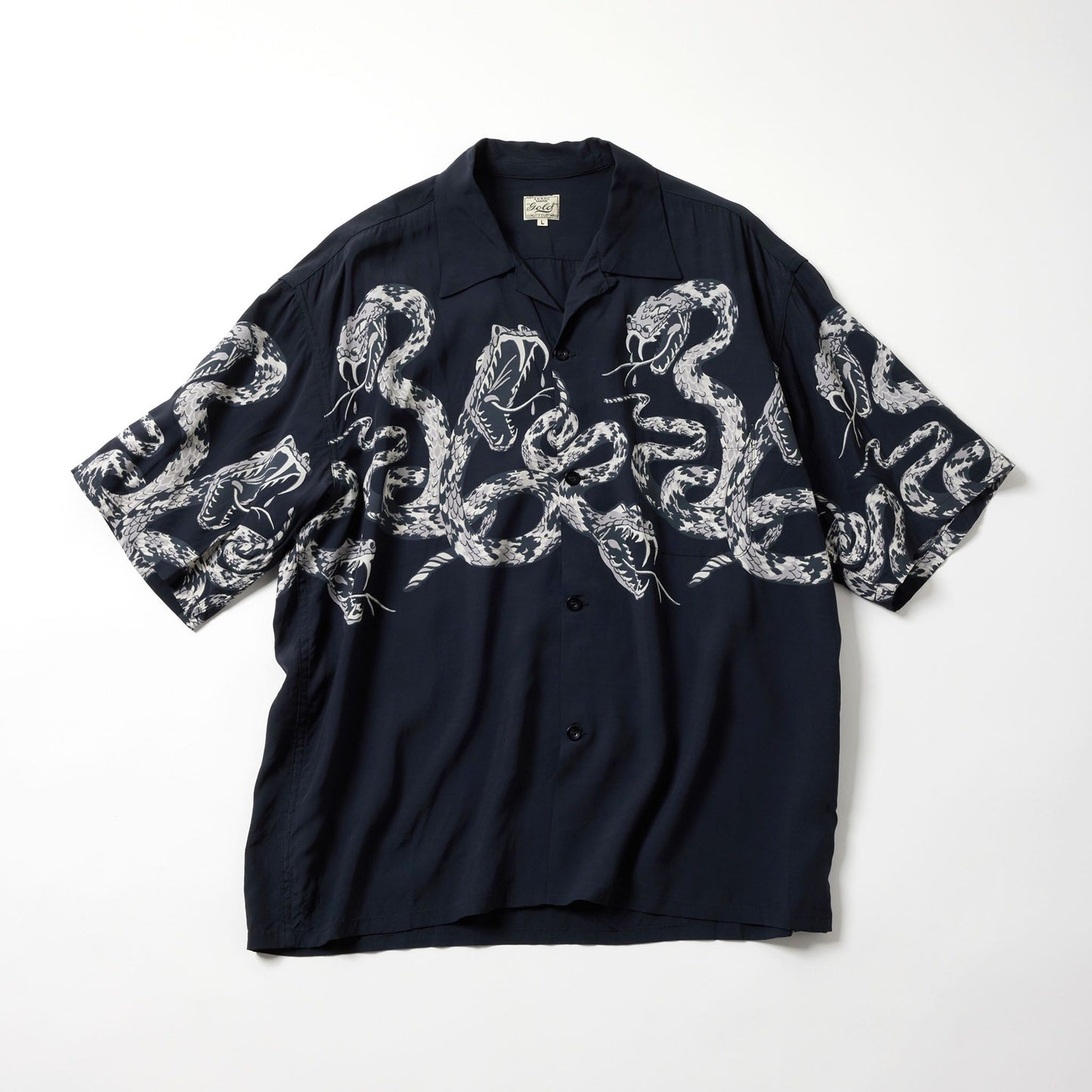 "MONOTONE SNAKE" S/S OPEN SHIRT 39440