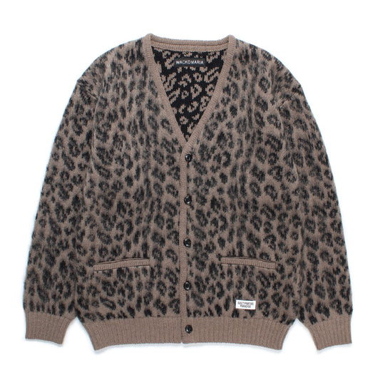 LEOPARD HEAVY MOHAIR CARDIGAN