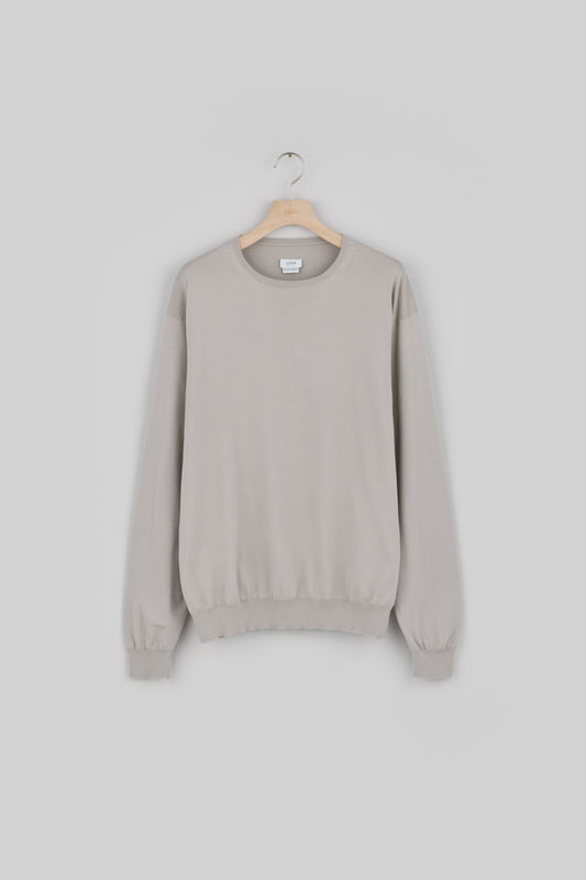 CIOTA×OKUYAMAMERIYASU Crewneck Long Sleeve Knit T-Shirts Light Gray