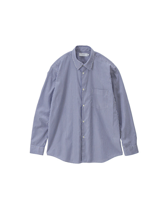 Broad Stripe Regular Collar Shirt BLUE STRIPE