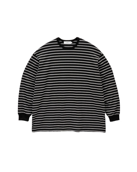 Tri Spun Border L/S Tee BLACK×WHITE