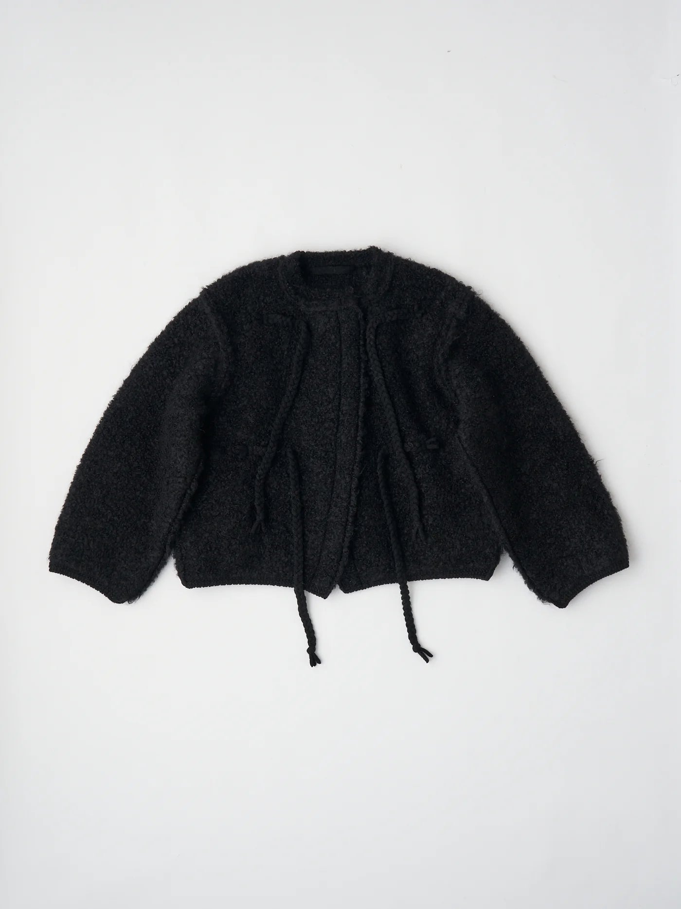 mohair & shetland wool jumbo loop knit jacket