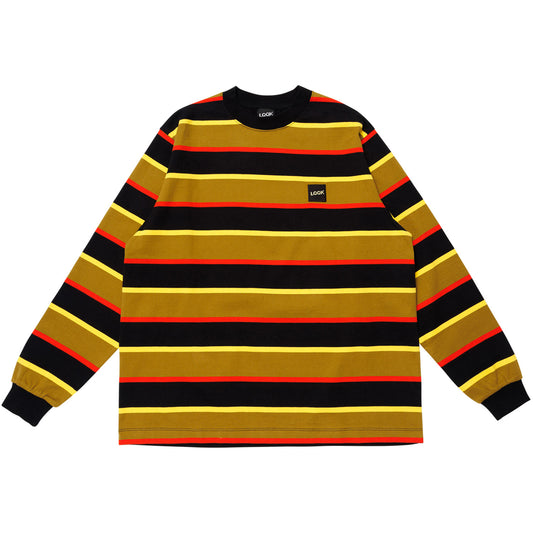 L/S RUGBY WEIGHT BORDER TEE BOX LOGO