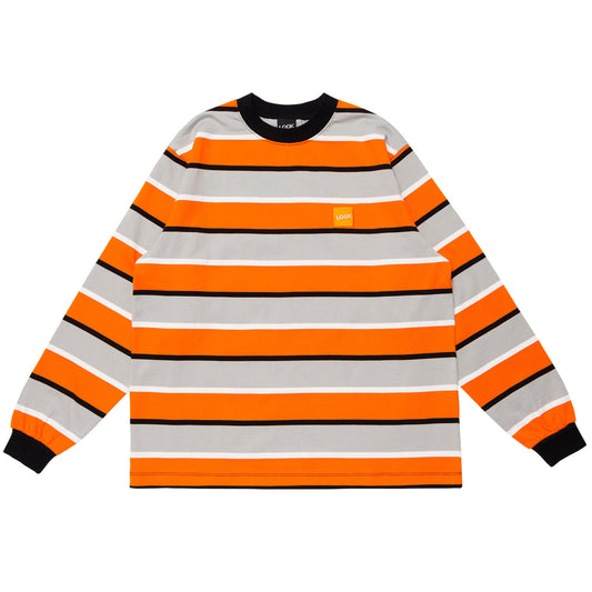 L/S RUGBY WEIGHT BORDER TEE BOX LOGO