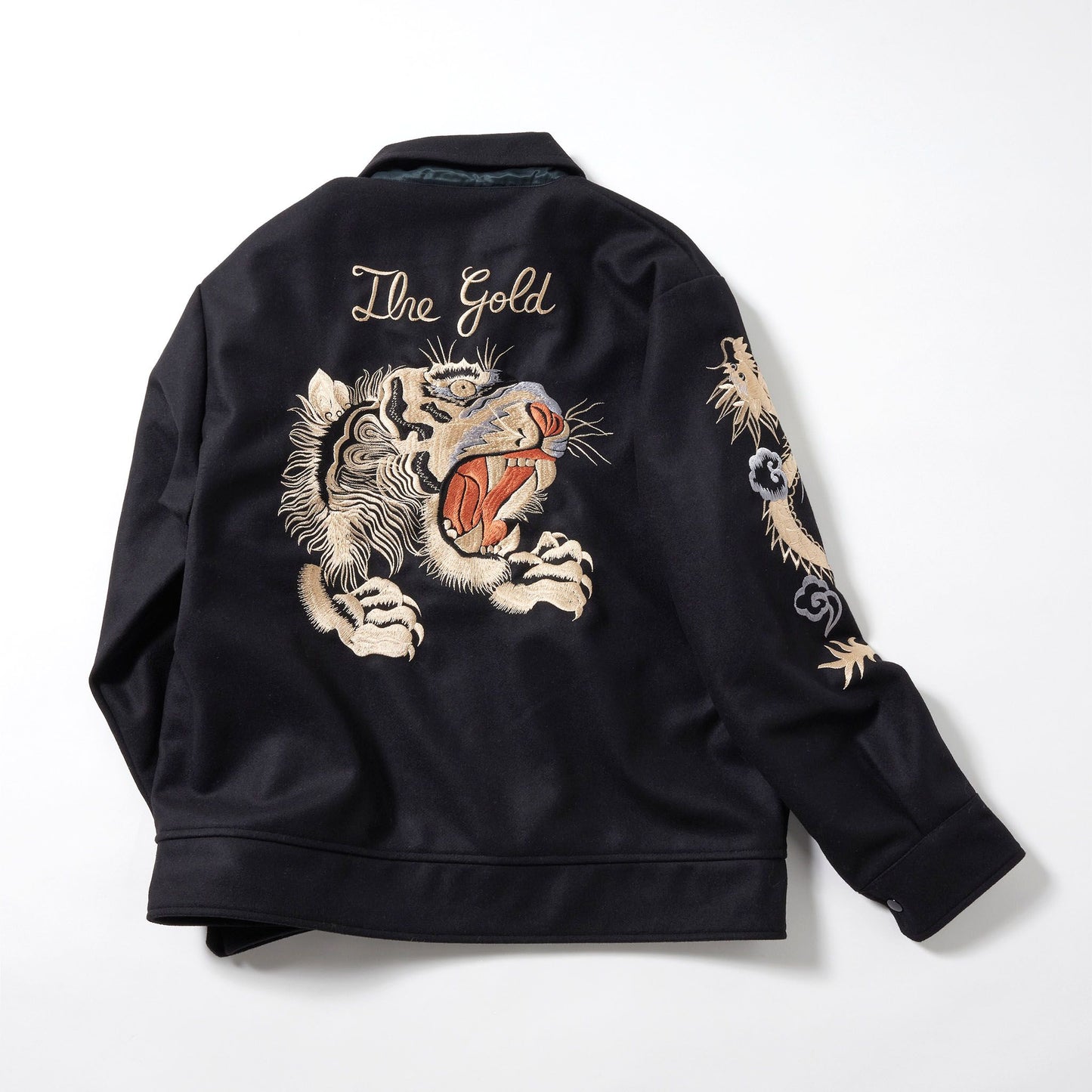 WOOL MELTON SOUVENIR JACKET “TIGER HEAD” 15552