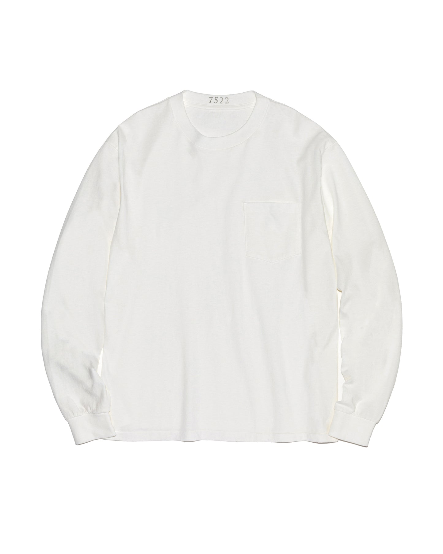 LS POCKET TEE "OFF/WHITE"