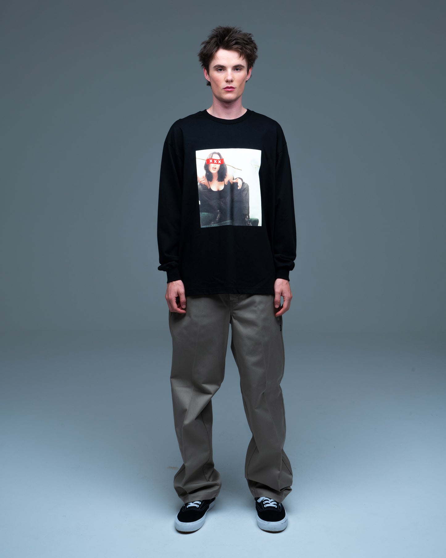 WOMENS PHOTO GRAPHIC LONG SLEEVE TEE