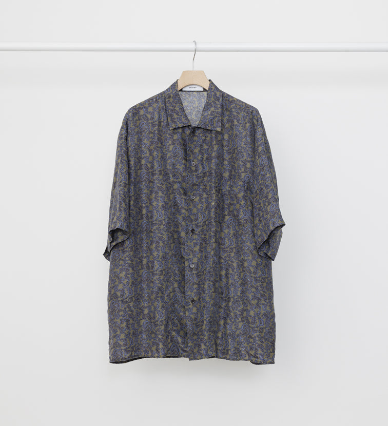 SILK OPEN COLLAR SHIRT PAISLEY