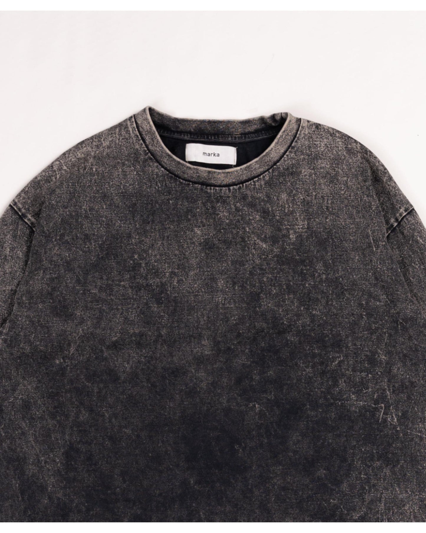 CREW NECK TEE L/S BLEACHED