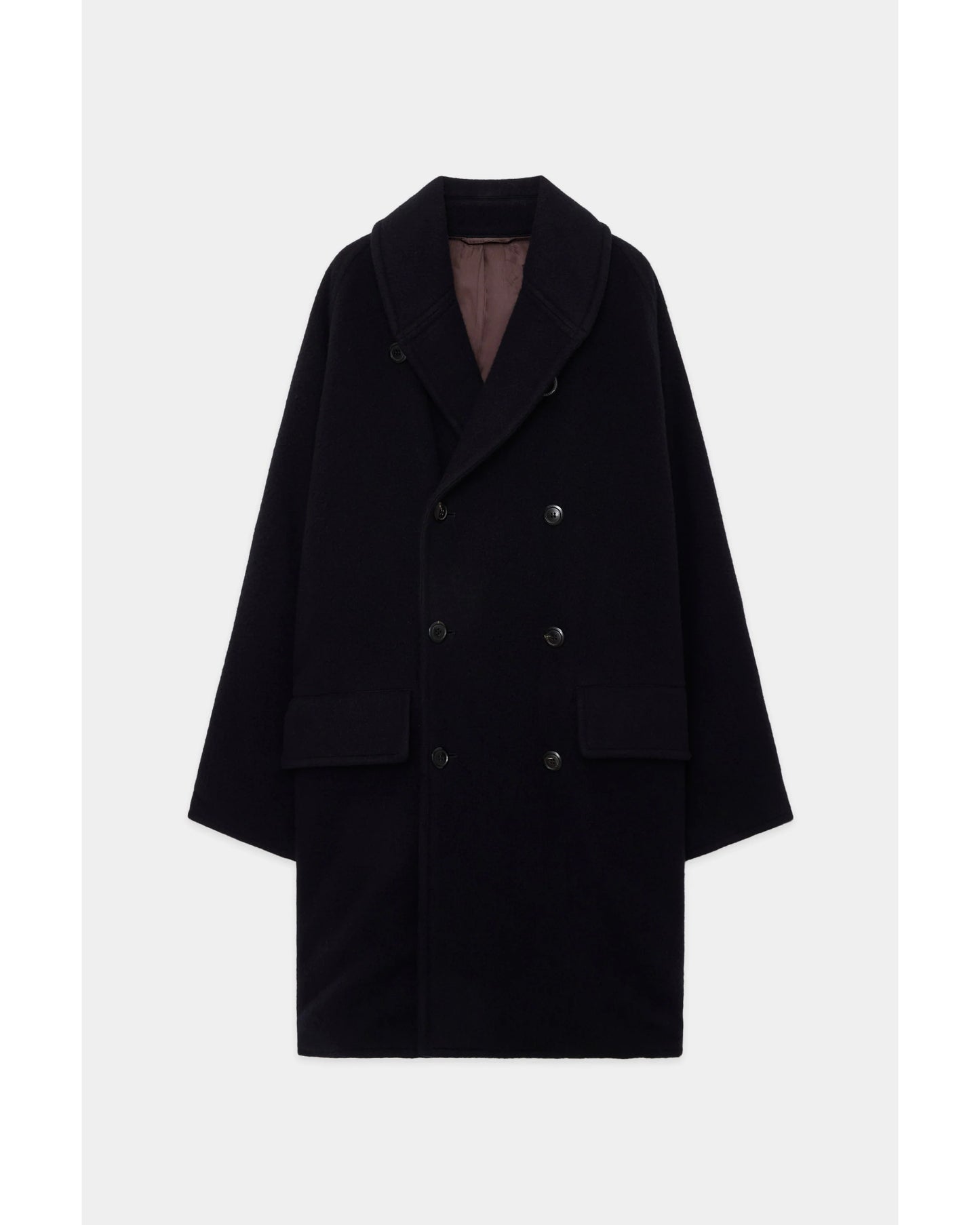 PUFFED SHAWL COLLAR COAT DARK NAVY