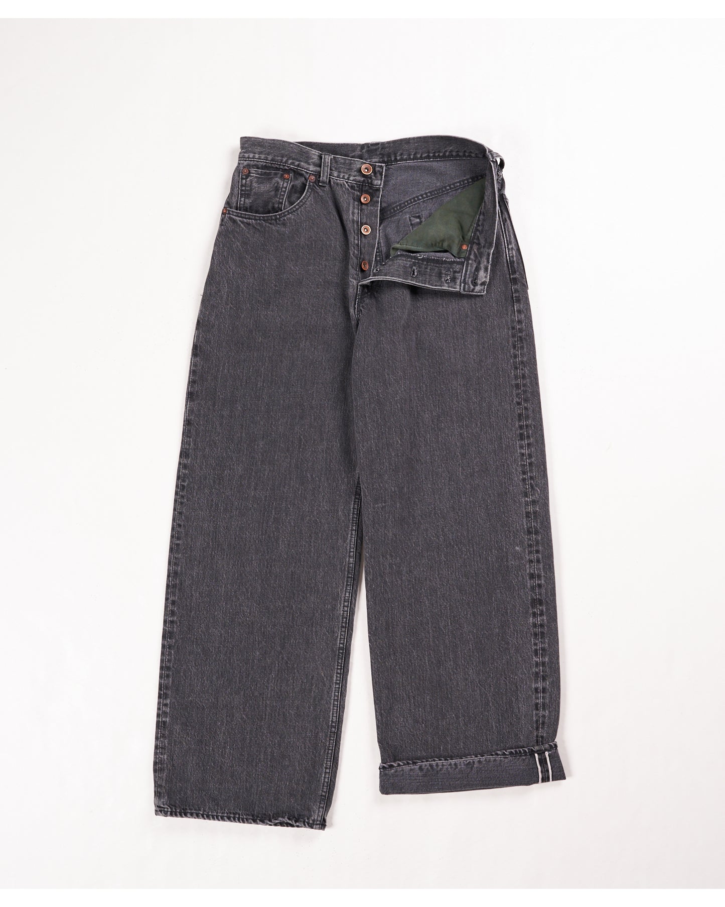 WIDE LEG JEANS FADED BLACK