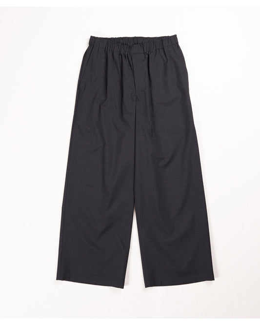 WIDE LEG EASY PANTS CHAMBRAY BLACK