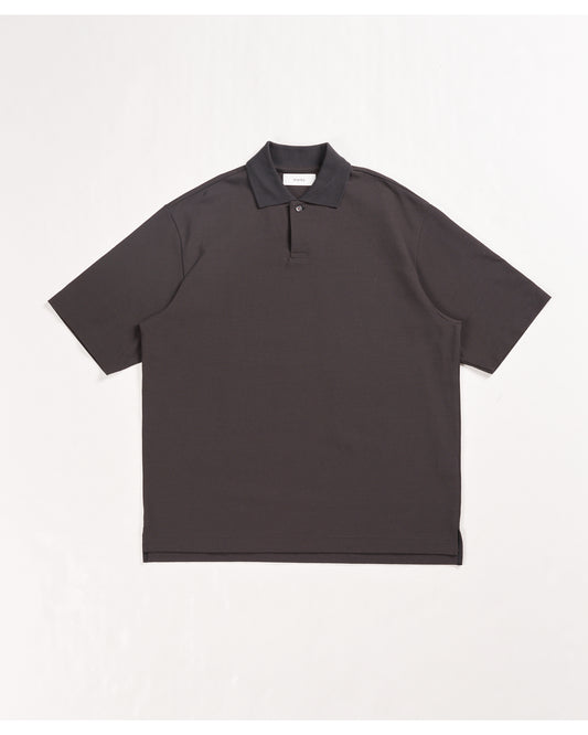 ONE BUTTON POLO S/S TEE INK BLACK