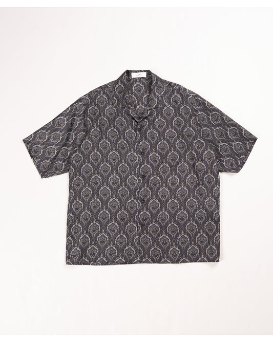 SILK OPEN COLLAR SHIRT WALL CLOTH