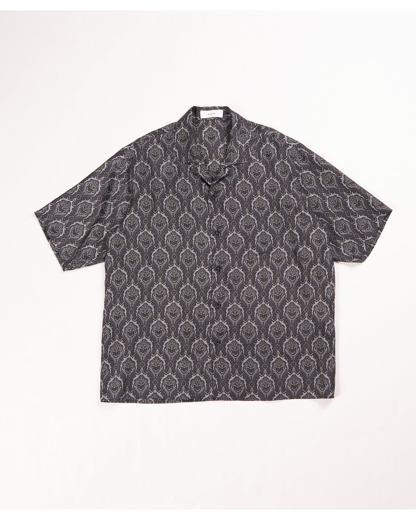 SILK OPEN COLLAR SHIRT WALL CLOTH