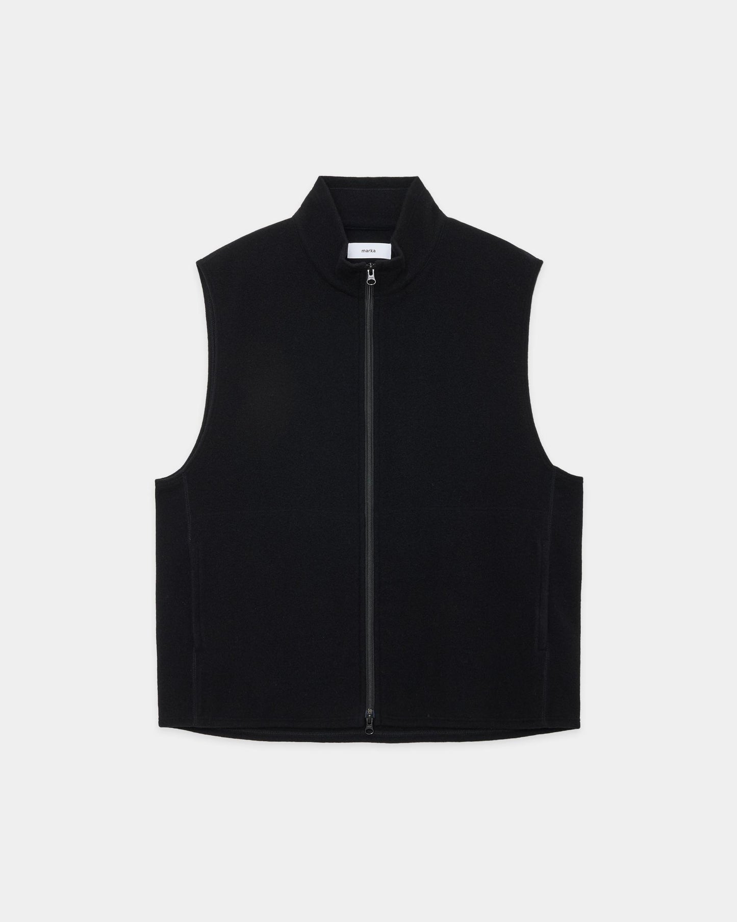 ZIP UP VEST BLACK