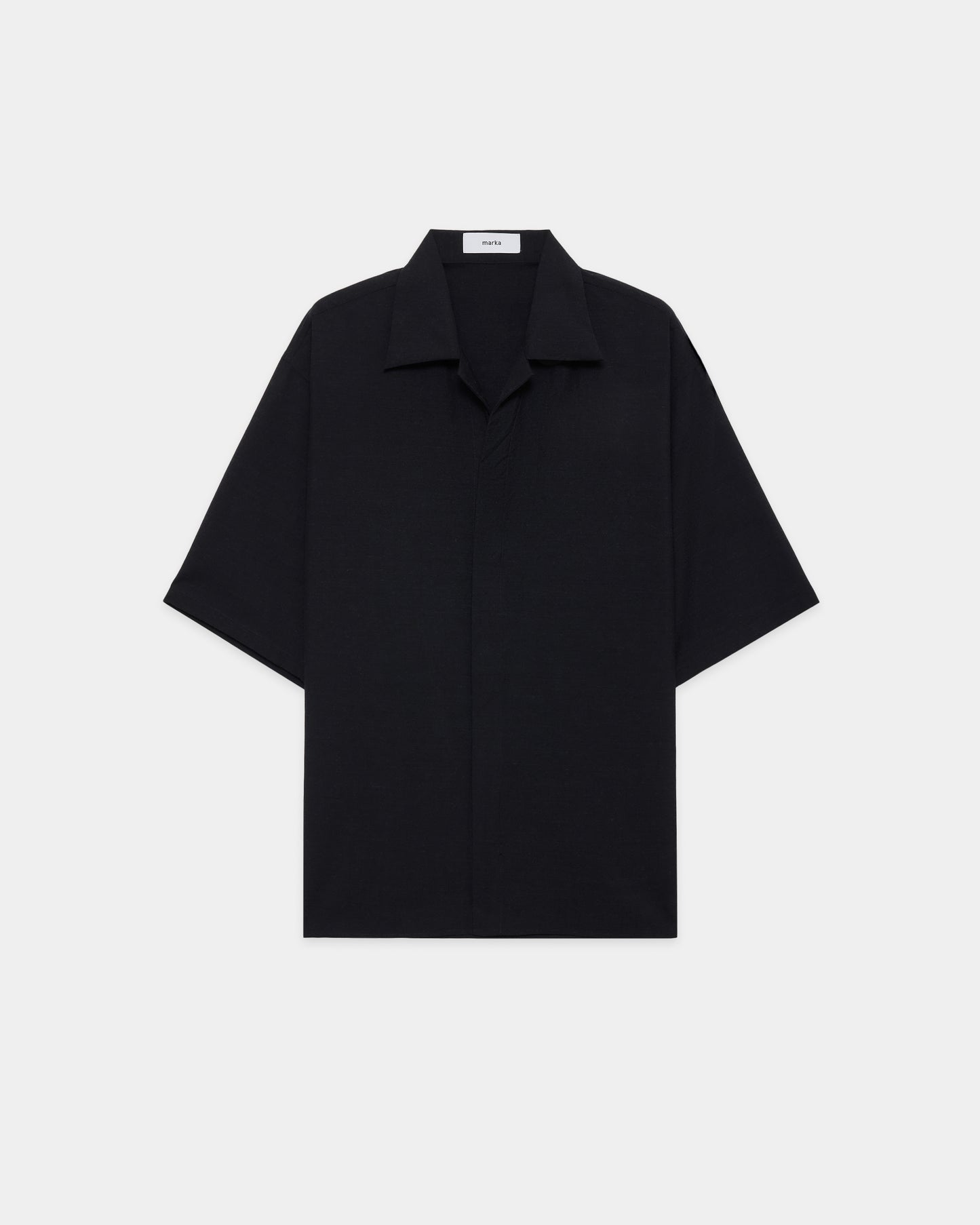 FLY FRONT OPEN COLLAR S/S SHIRT