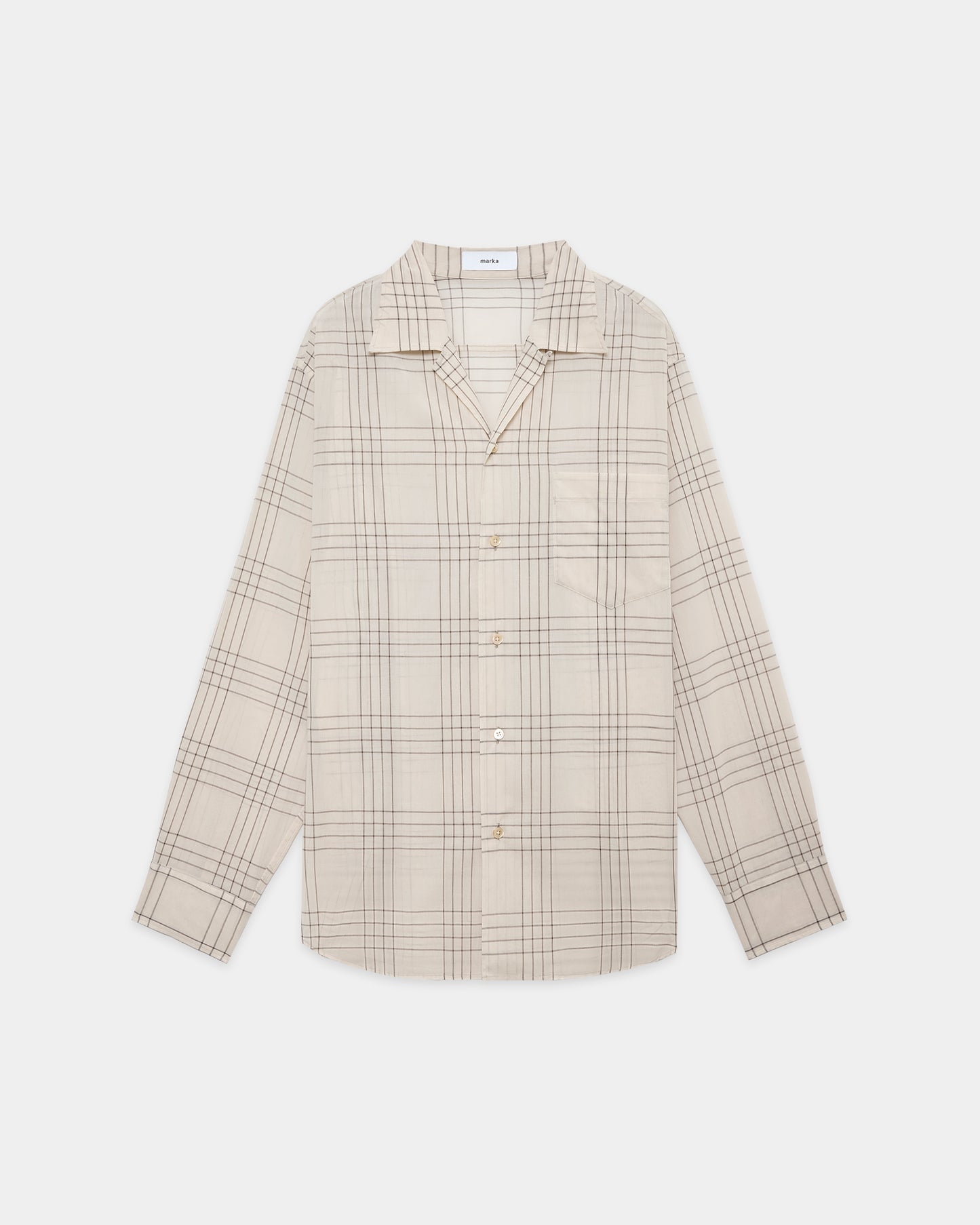 OPEN COLLAR L/S SHIRT