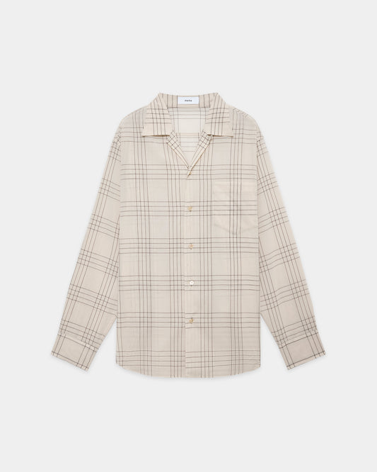 OPEN COLLAR L/S SHIRT