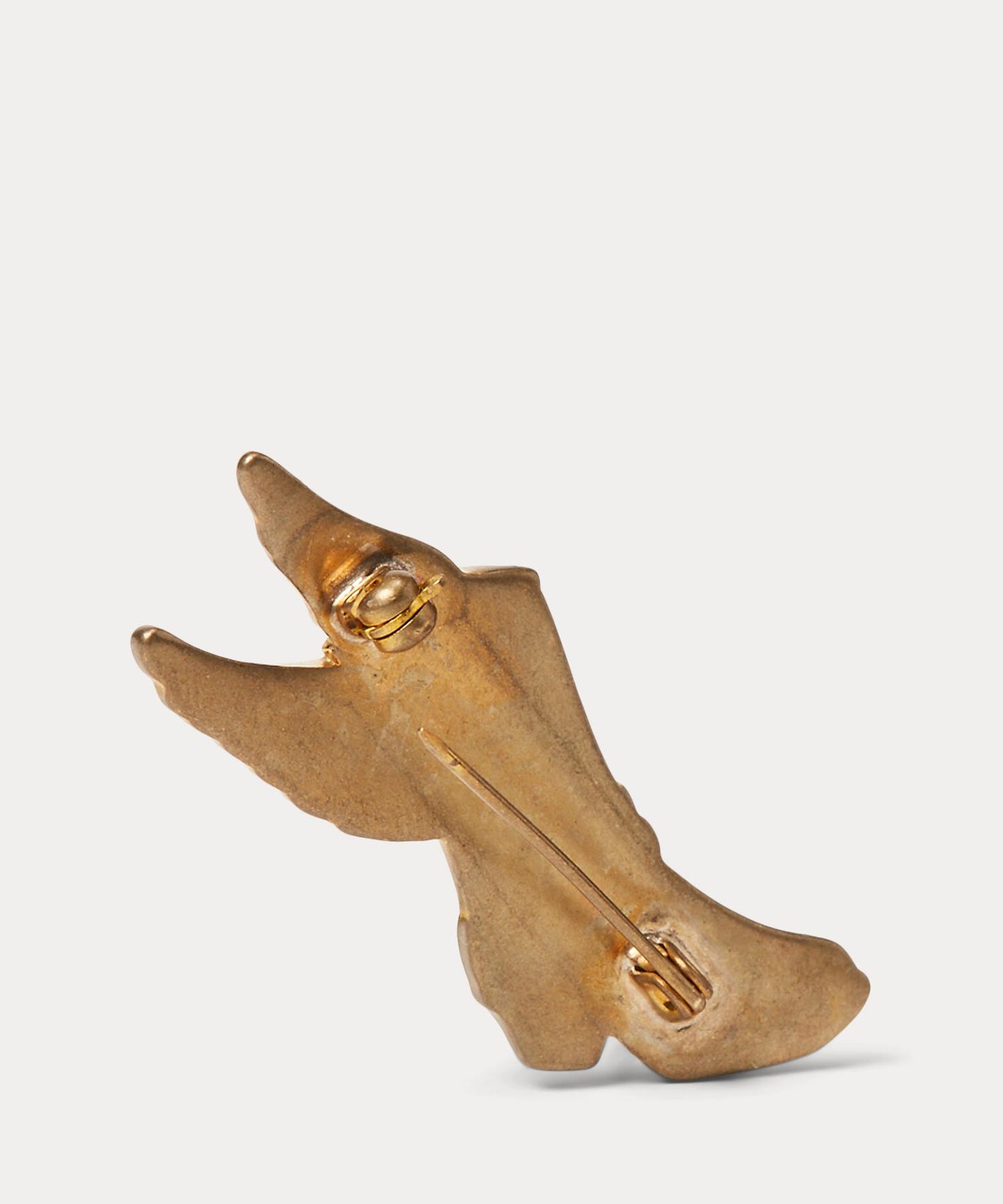 WINGED BOOT-PIN BRASS