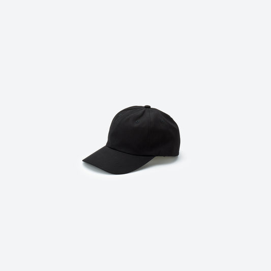 COTTON GABA 6PANEL CAP BLACK