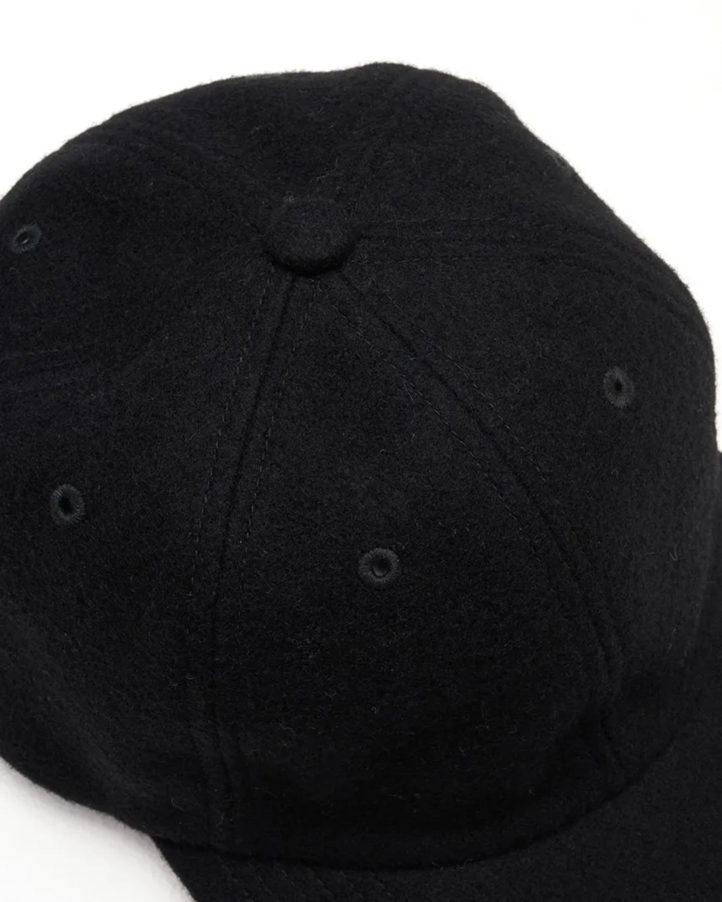MELTON 6PANEL CAP BLACK