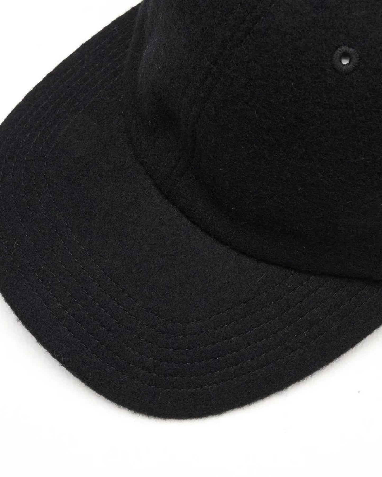 MELTON 6PANEL CAP BLACK